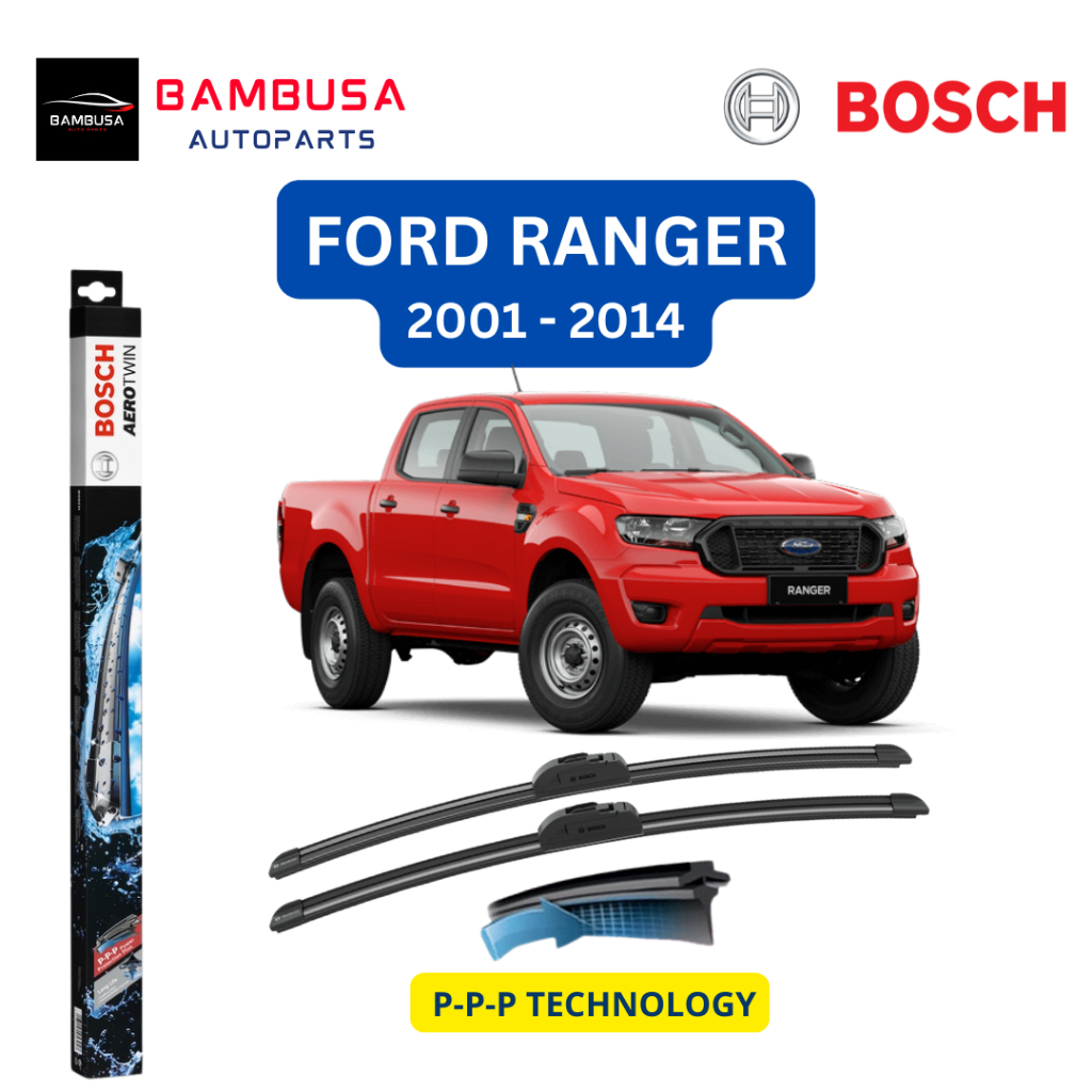 Bộ gạt mưa xe Ford RANGER Bosch chính hãng móc U đời xe từ 2001 - 2014 ...
