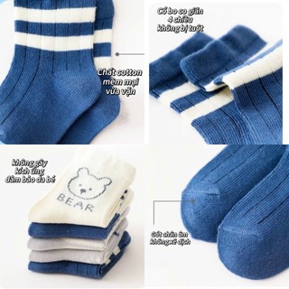 Set 5 Đôi Vớ Cotton Tất Sơ Sinh Cho Cả Bé Trai Và Bé Gái Nhiều Họa Tiết Từ 0-3 tuổi ss11 ss7