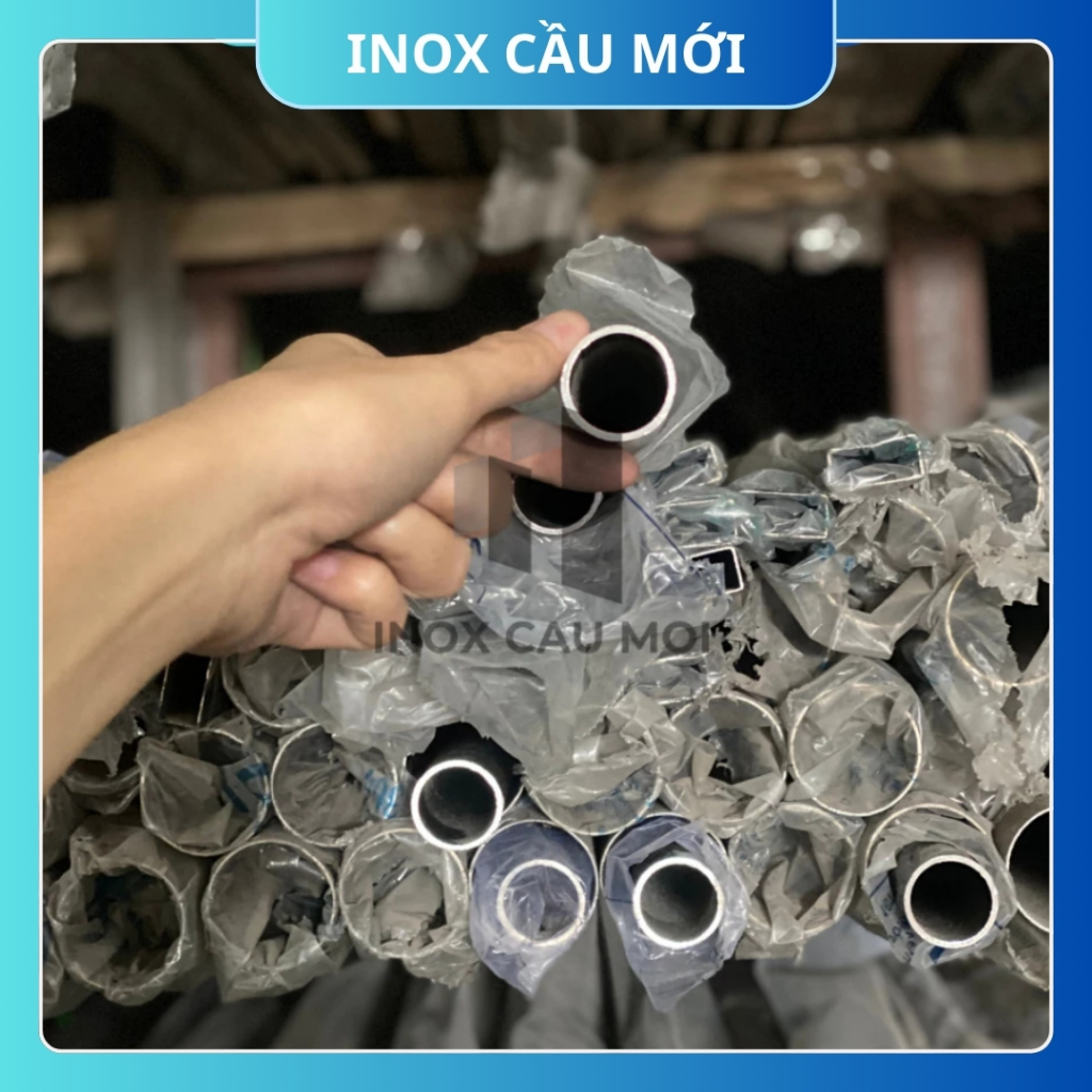 Ống tròn inox 304, phi 25, phi 22, phi 19, phi 16, phi 12m, độ dày 1.2mm-1.5mm (dài 50cm-100 cm)