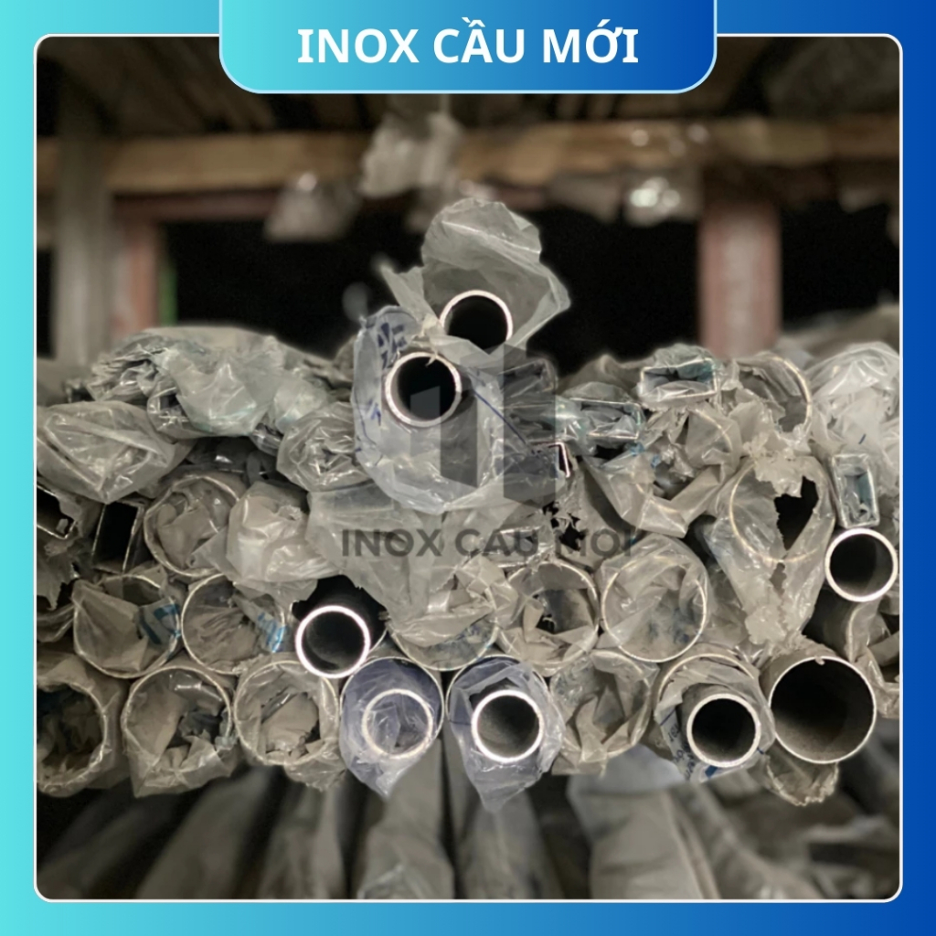 Ống tròn inox 304, phi 25, phi 22, phi 19, phi 16, phi 12m, độ dày 1.2mm-1.5mm (dài 50cm-100 cm)