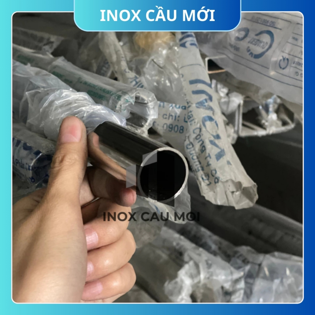 Ống tròn inox 304, phi 25, phi 22, phi 19, phi 16, phi 12m, độ dày 1.2mm-1.5mm (dài 50cm-100 cm)