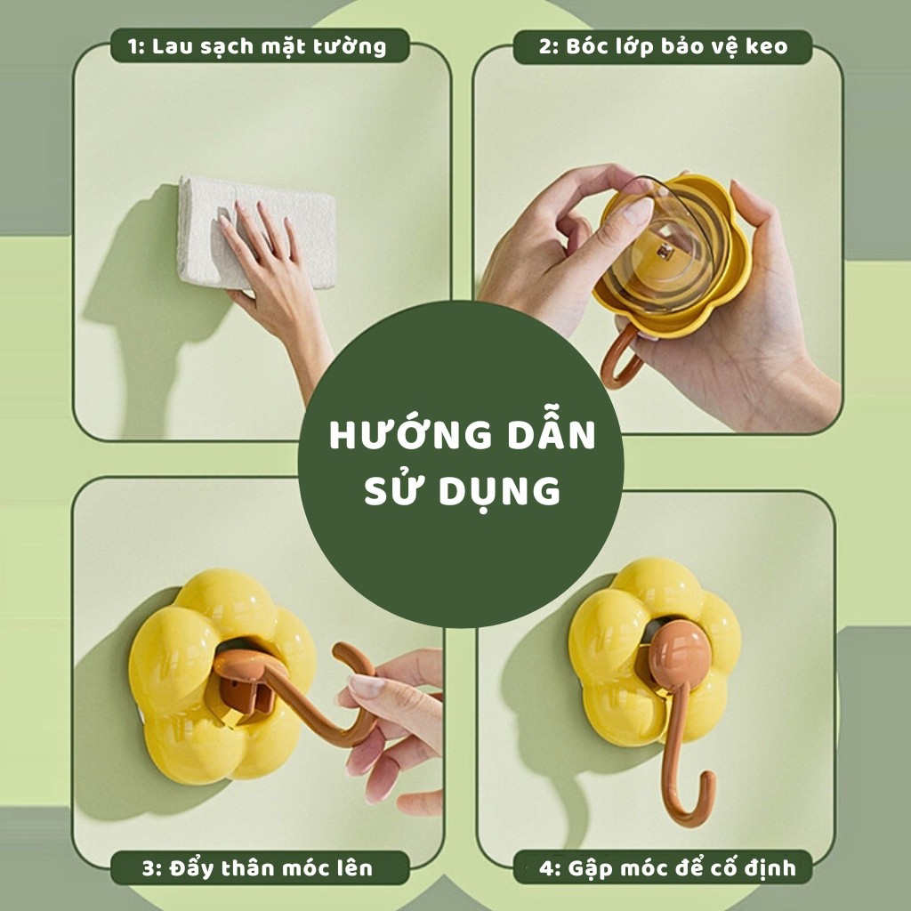 Móc Treo Đồ Dán Tường Dính Chắc Chắn, Móc Dán Tường Chịu Lực Treo Quần Áo, Chìa Khóa