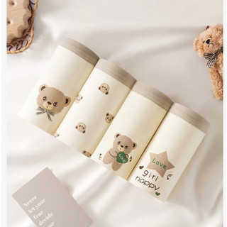 [T33 Cotton cao cấp] Combo 4 quần chip đùi bé gái, quần chíp cho bé gái chất liệu cotton cao cấp mềm mại thấm hút mồ hôi