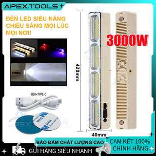 Đèn Cắm Trại Cầm Tay Đa Năng,LED Tích Điện Chống Nước IP66,5 Chế Độ Sáng, Cảnh Báo