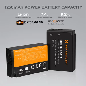 Pin K&F Cho Canon LP-E17 EOS R8 R50 RP KF28.0014V3
