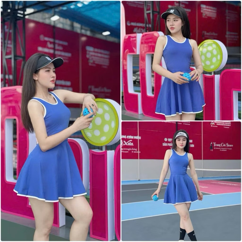 [PICKLEBALL] Bộ thể thao, Bộ tập pickleball , cầu lông, tennis, chất liệu thun mềm mát thoải mái vận động
