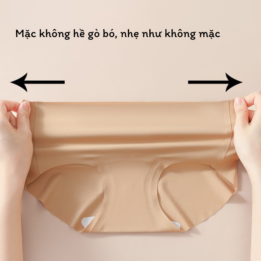 [Tặng Túi Đựng] Set Quần Lót Nữ Đúc Su Co Giãn Không Đường May Chống Lộ Viền DORIS 9858