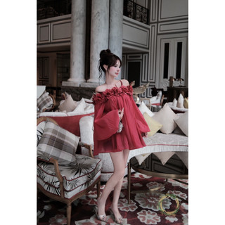 Váy trễ vai đính hoa xinh xuất sắc kèm quần bảo hộ ạ 💯💝đi CHƠI, đi LÀM ,đi du lịch sang chảnh, xinh XINH đẹp tuyệt vời