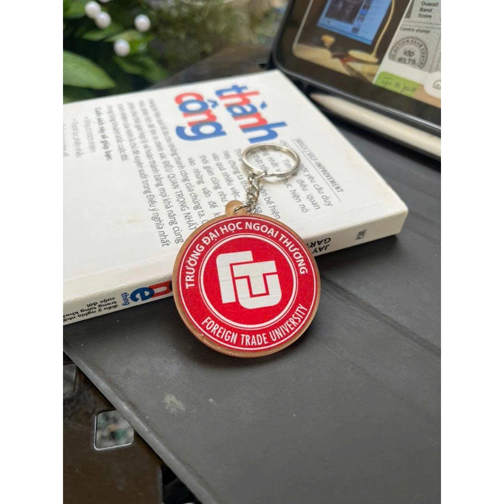Móc Khoá Logo, Móc Khoá Logo Trường Đại Học Cao Đẳng Học Viện In Theo Yêu Cầu 2 Mặt Acrylic Dùng Làm Quà Tặng -SakuMai