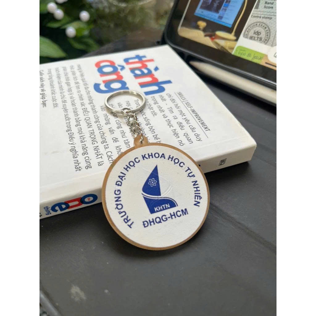 Móc Khoá Logo, Móc Khoá Logo Trường Đại Học Cao Đẳng Học Viện In Theo Yêu Cầu 2 Mặt Acrylic Dùng Làm Quà Tặng -SakuMai
