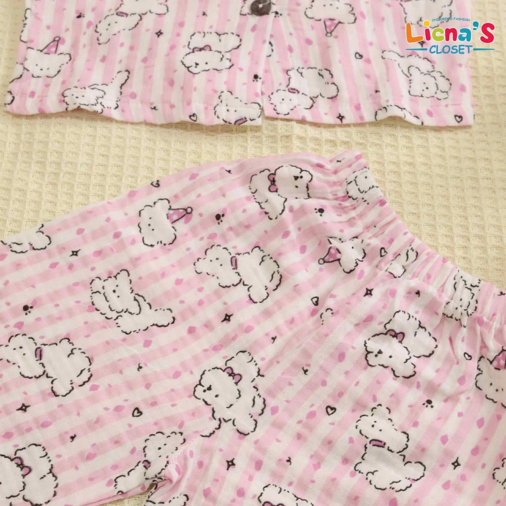 Set Bộ Dài Tay Thu Đông Liena’S Closet Cho Bé Họa Tiết Đáng Yêu Cổ Tròn Phối Ren Điệu Đà Thời Trang