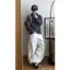 Quần Jean Nam ống rộng màu Trắng FABUMAN Cạp cao ỐNG 31-34cm chất Jean dày dặn đầy đủ size S-XL