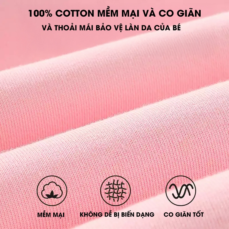 Quần Short Bé Gái BETOP, Quần Đùi Cotton Cạp Bo Cao Cấp, Mềm Mịn Thoáng Khí Cho Bé 12-45kg