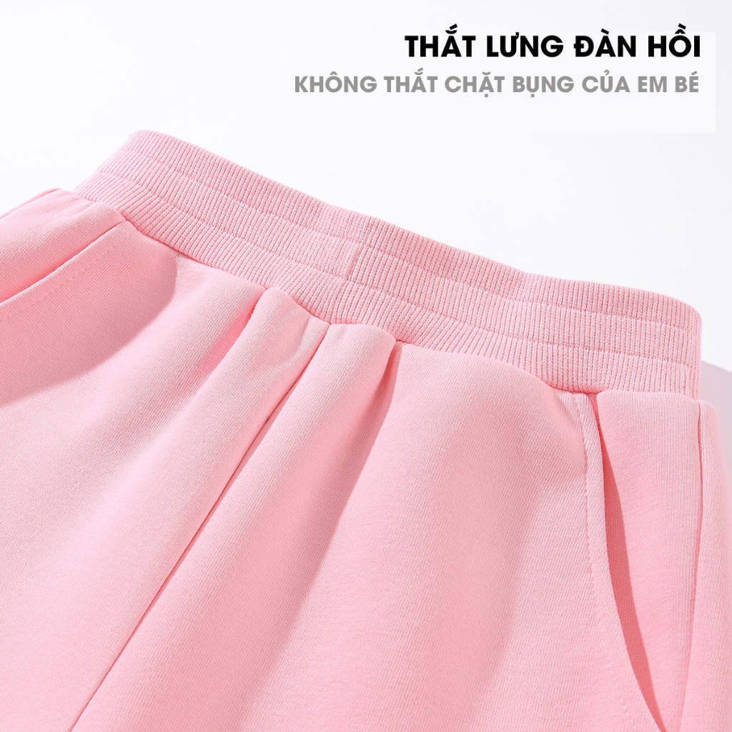 Quần Short Bé Gái BETOP, Quần Đùi Cotton Cạp Bo Cao Cấp, Mềm Mịn Thoáng Khí Cho Bé 12-45kg