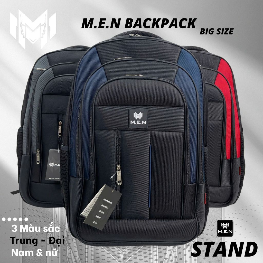Balo đeo vai unisex siêu xịn M.E.N STAND có 3 kích thước chống thấm [GIAO NHANH 2H]