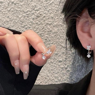 Khuyên tai Bạc ,SK779, dáng khuyên cánh tiên bấm giọt nước, xinh xắn, cá tính,Bạc Lopa(1 đôi)