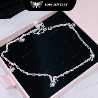 [Hộp Xinh]Lắc Chân Xoắn Bi SK72528 Bạc LoPa,dáng dầy dặn,bóng đẹp,tinh tế,Bạc LoPa