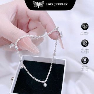 [Hộp Xinh]Lắc Chân Xoắn Bi SK72528 Bạc LoPa,dáng dầy dặn,bóng đẹp,tinh tế,Bạc LoPa