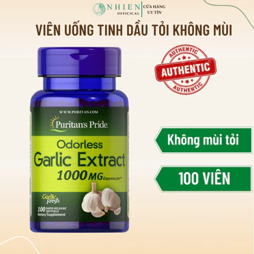 Viên uống dầu tỏi Garlic 1000mg Puritan tăng cường đề kháng, tốt cho tim mạch