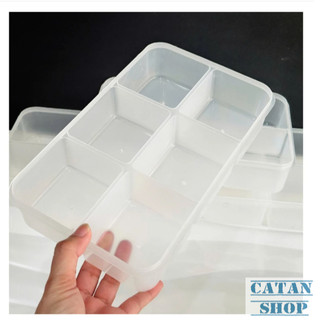 Hộp Thực Phẩm Nhựa 6 Ngăn Nắp Đậy Kín, Chống Tràn, Trong Suốt An Toàn Cho Sức Khỏe, Bền Đẹp