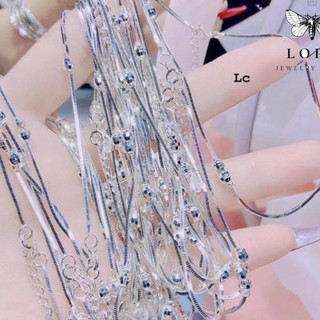 [Hộp Xinh]Lắc chân hoặc lắc tay Bạc LoPa SK456,dáng mì bi trơn sáng bóng lấp lánh,Bạc LoPa