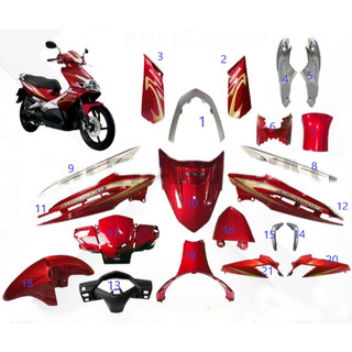 dàn áo ab air blade 110 FI 2009 2010 đỏ bạc ( bán lẻ từng món )