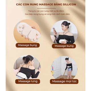 Đai Chườm Nóng Massage BUMAS BU01 Giảm Đau Bụng Kinh, Hỗ Trợ Chống Lão Hoá Da Sau Sinh, BH 2 Năm