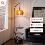 Đèn Bàn Đứng Có 3 Kệ Bàn Trà Phong Cách Cổ Điển Chụp Đèn Bằng Gỗ Nguyên Khối Trang Trí Phòng Khách 6012 — ảnh 6