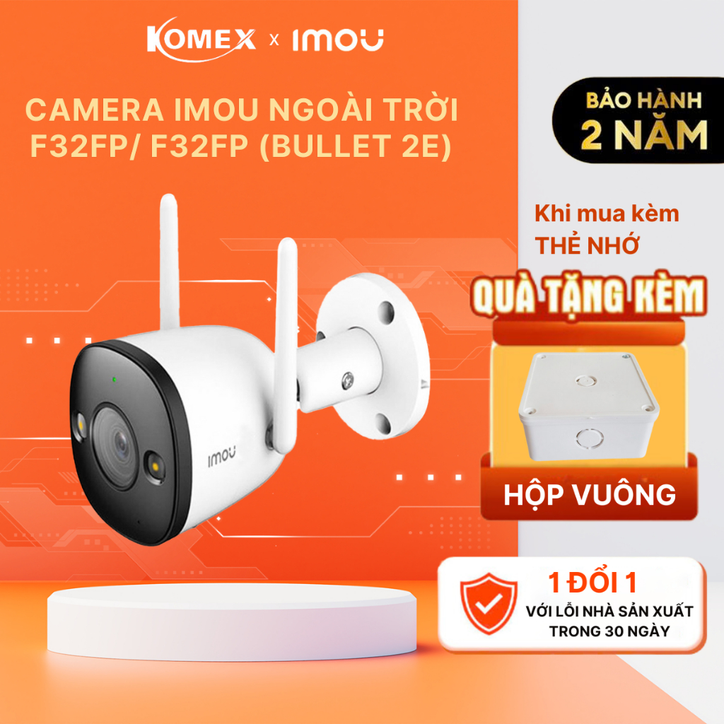 Camera IMOU ngoài trời F32FP 3MP/ F52FP 5MP (BULLET 2E) chuẩn chống ...