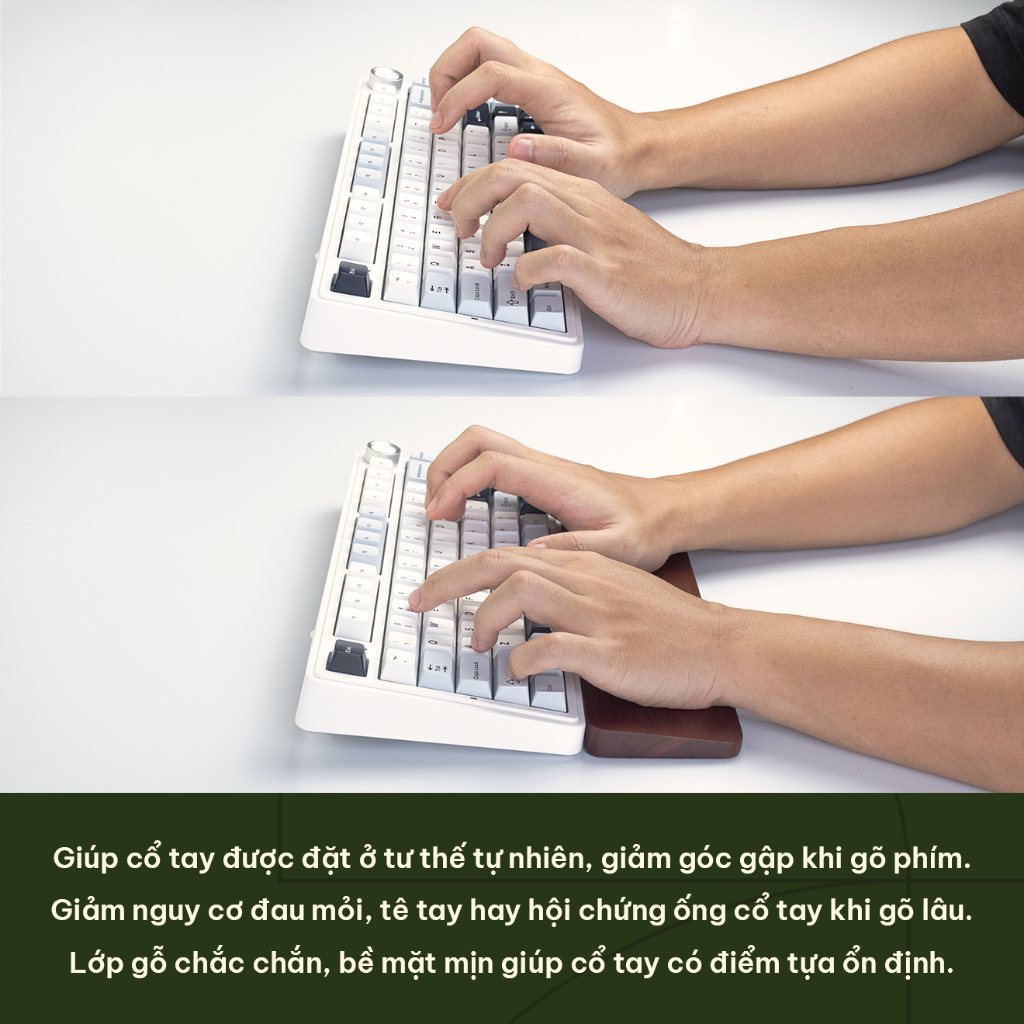 Thiết Kế Của Kê Tay Bàn Phím Gỗ Tesk – Kê Tay Chống Mỏi