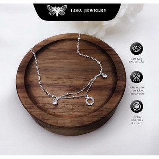 [Hộp Xinh]Lắc chân Bạc LoPa SK55,dáng lắc chân 2 tầng mặt trời nhẹ nhàng,thanh mảnh,Bạc LoPa