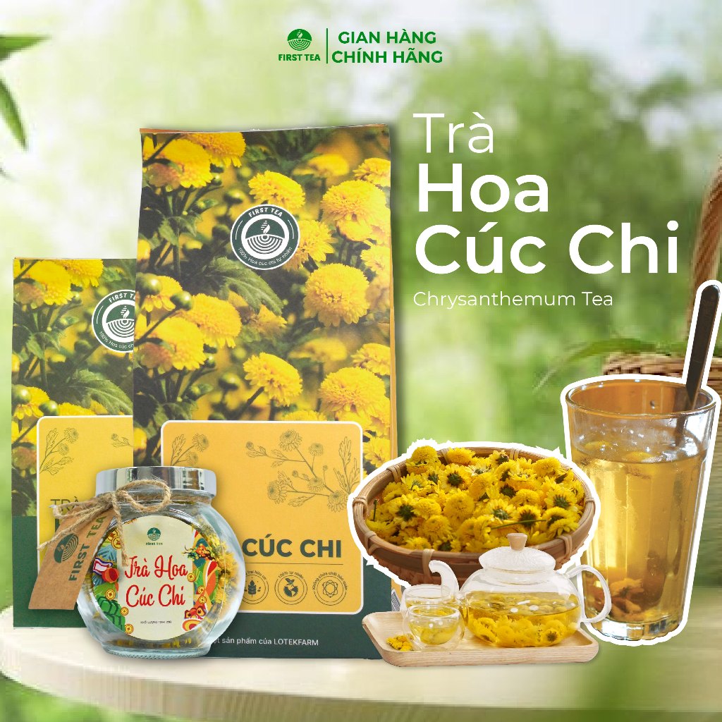 Trà Cúc Chi Sấy Khô First Tea Thảo Mộc giúp giữ ngủ ngon, giảm căn ...