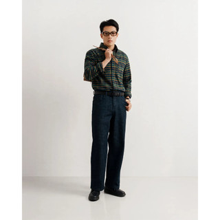 Áo sơ mi caro nam vải flannel. Fitted - ROUTINE 10F25SHL001