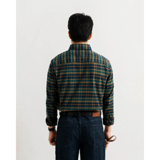 Áo sơ mi caro nam vải flannel. Fitted - ROUTINE 10F25SHL001