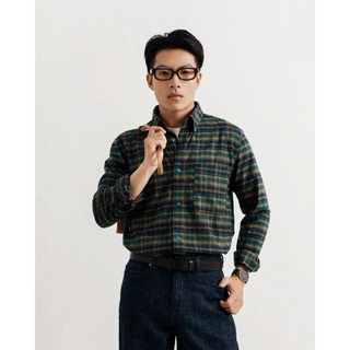 Áo sơ mi caro nam vải flannel. Fitted - ROUTINE 10F25SHL001