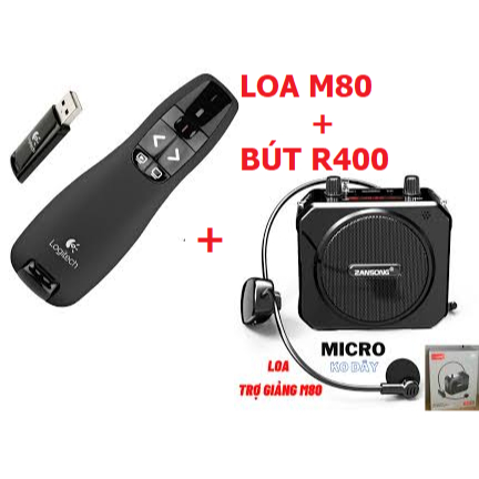 Loa M80 trợ giảng dạy học cho giáo viên, hướng dẫn viên kèm micro không dây