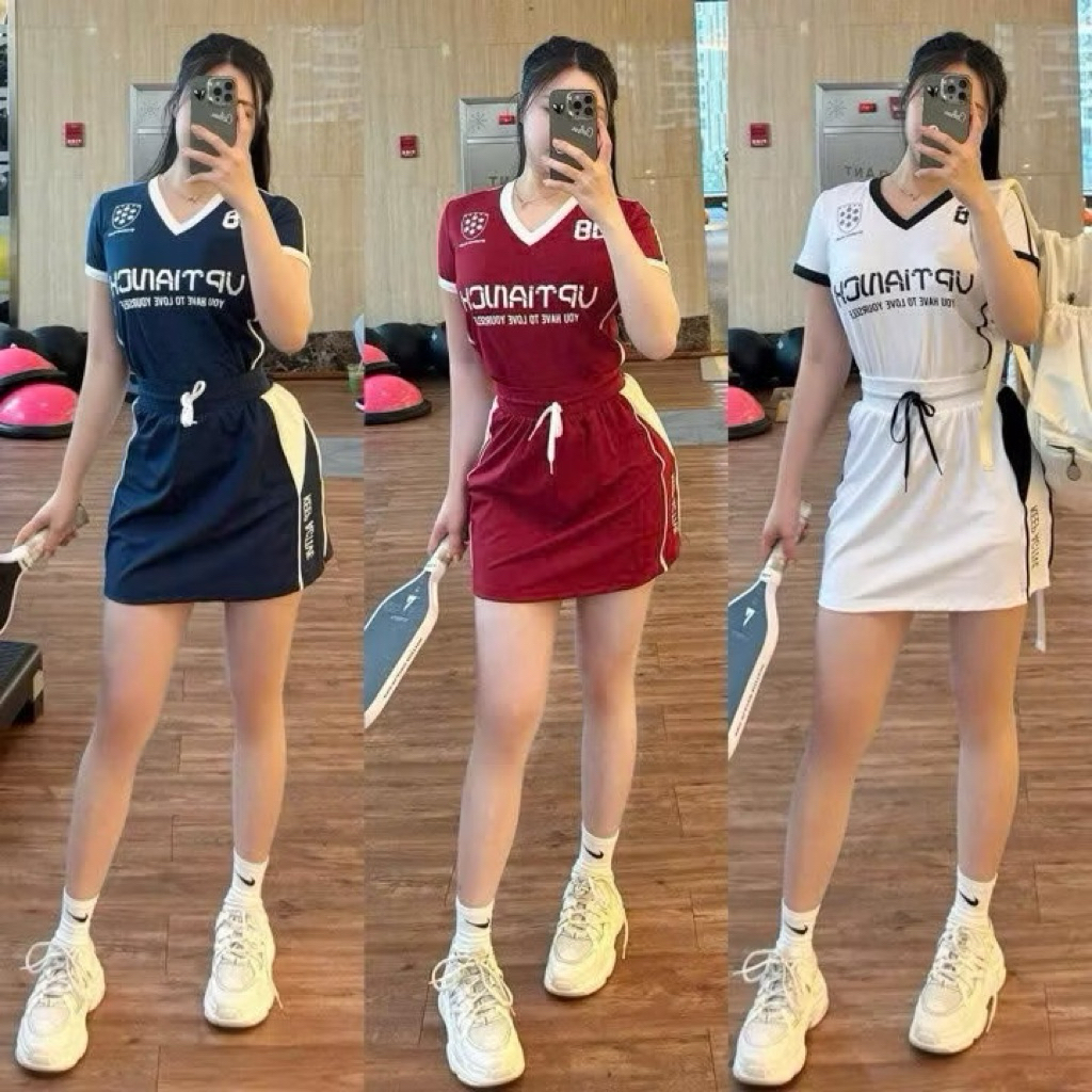 Bộ thể thao nữ, Bộ váy áo PL chơi Pickleball, Tennis, Golf, cầu lông.... Hàng SG  Cao cấp