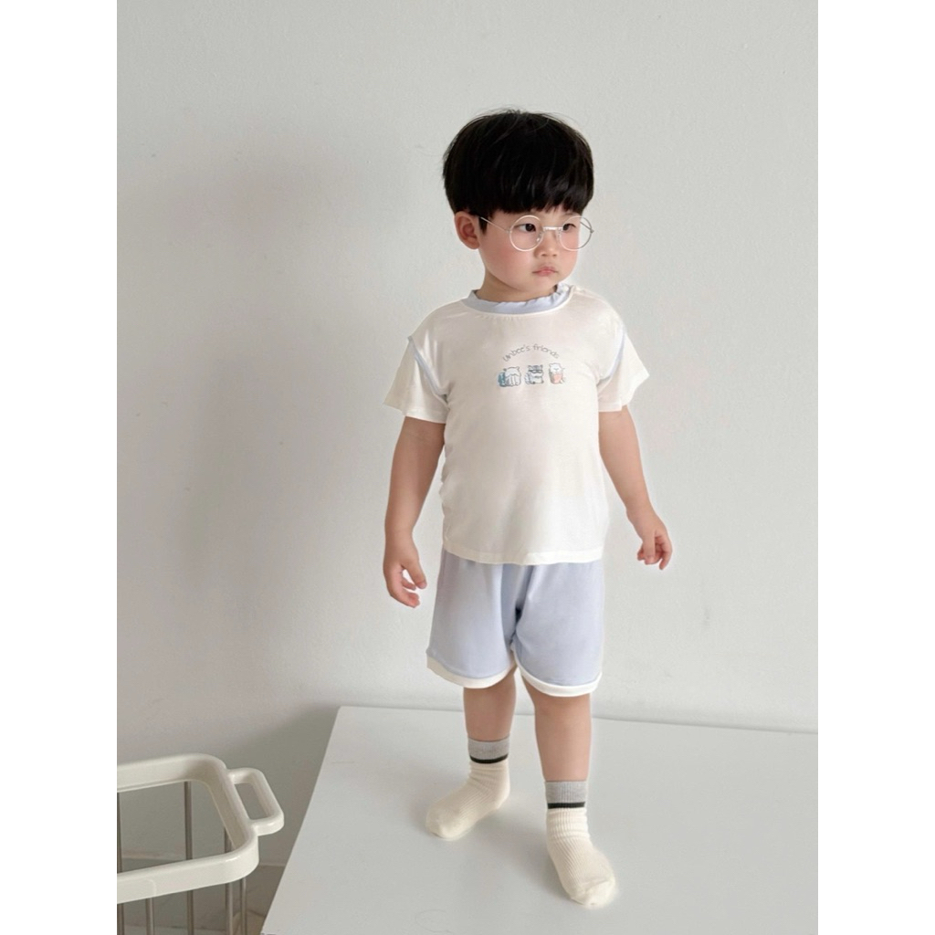 BỘ CỘC TAY CHO BÉ CÀI VAI IN HÌNH – MẶC NHẸ MÁT, MÊ NGAY TỪ CÁI CHẠM