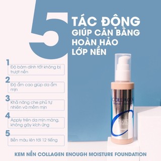 Kem nền Enough Collagen Moisture / Ultra X10 Cover up Foundation 100ml Duduhouse