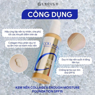 Kem nền Enough Collagen Moisture / Ultra X10 Cover up Foundation 100ml Duduhouse
