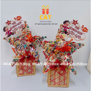 set kẹo ông sao trung thu, quà tặng trung thu lớp học, kẹo mút Trung thu tặng bé , lẵng kẹo mút Trung thu