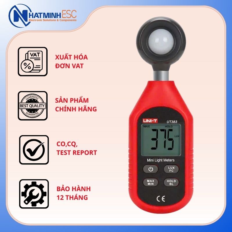 Máy đo cường độ ánh sáng UNI-T UT383BT (199,900Lux, Bluetooth) | Shopee ...