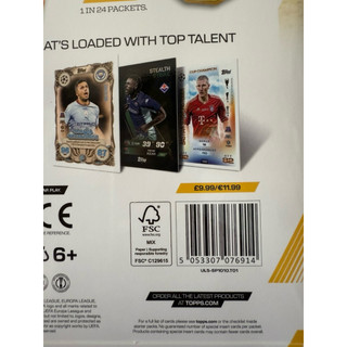 [ Starter Pack ] Túi Album Đựng Thẻ Kèm Thẻ Tặng Topps Match Attax  Starter Pack 2025/26 25/26 [ Hàng Chính Hãng ]