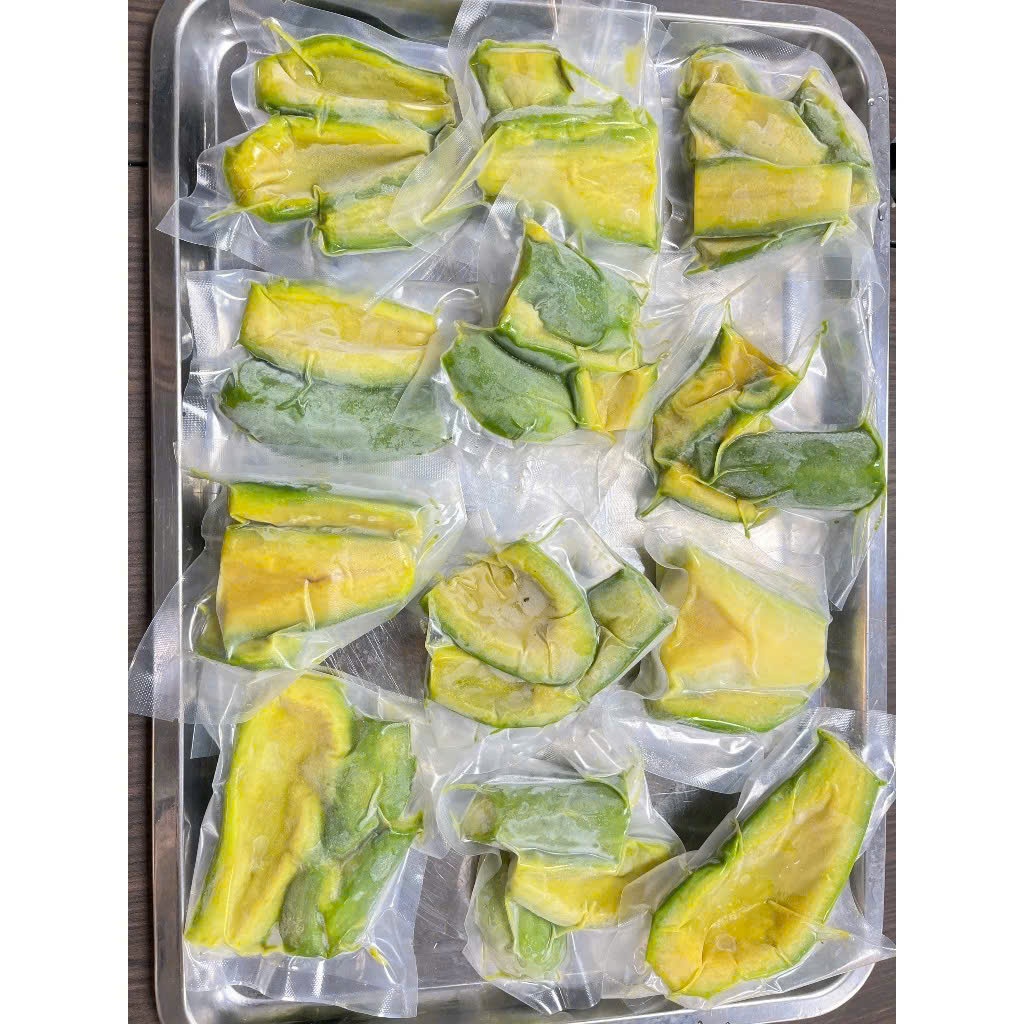[Giao Hoả Tốc ] 1kg Bơ Tươi 034 miếng Cấp Đông Định lượng túi khoảng 85-120gr (10 gói)