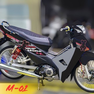 Tem rời xe Wave 110cc mẫu gấu BEARBRICK trang trí dàn áo xe máy M01