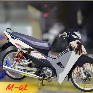 Tem rời xe Wave 110cc mẫu gấu BEARBRICK trang trí dàn áo xe máy M01