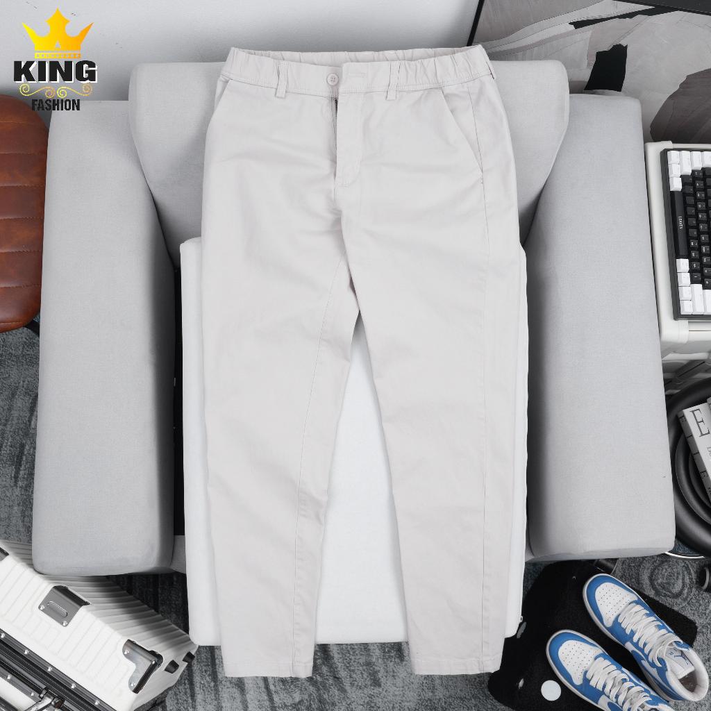 Quần Kaki Nam Ống Suông Trơn Basic Cao Cấp KINGFASHION | Form Rộng Thời Trang, Chất Kaki Dày Dặn