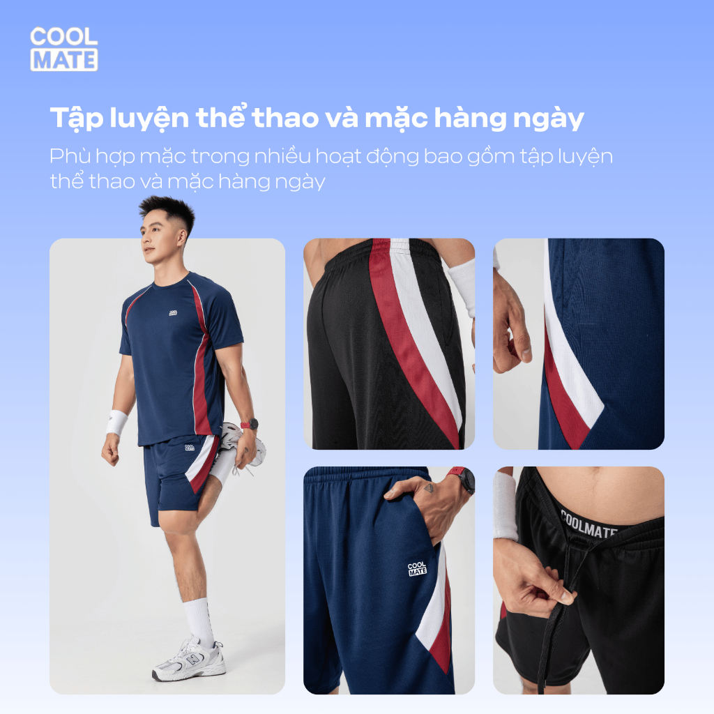 [MUA 4 GIẢM 20%]Quần short thể thao nam Teamwear Promax Flexline Active thấm hút nhanh khô thoáng khí Coolmate
