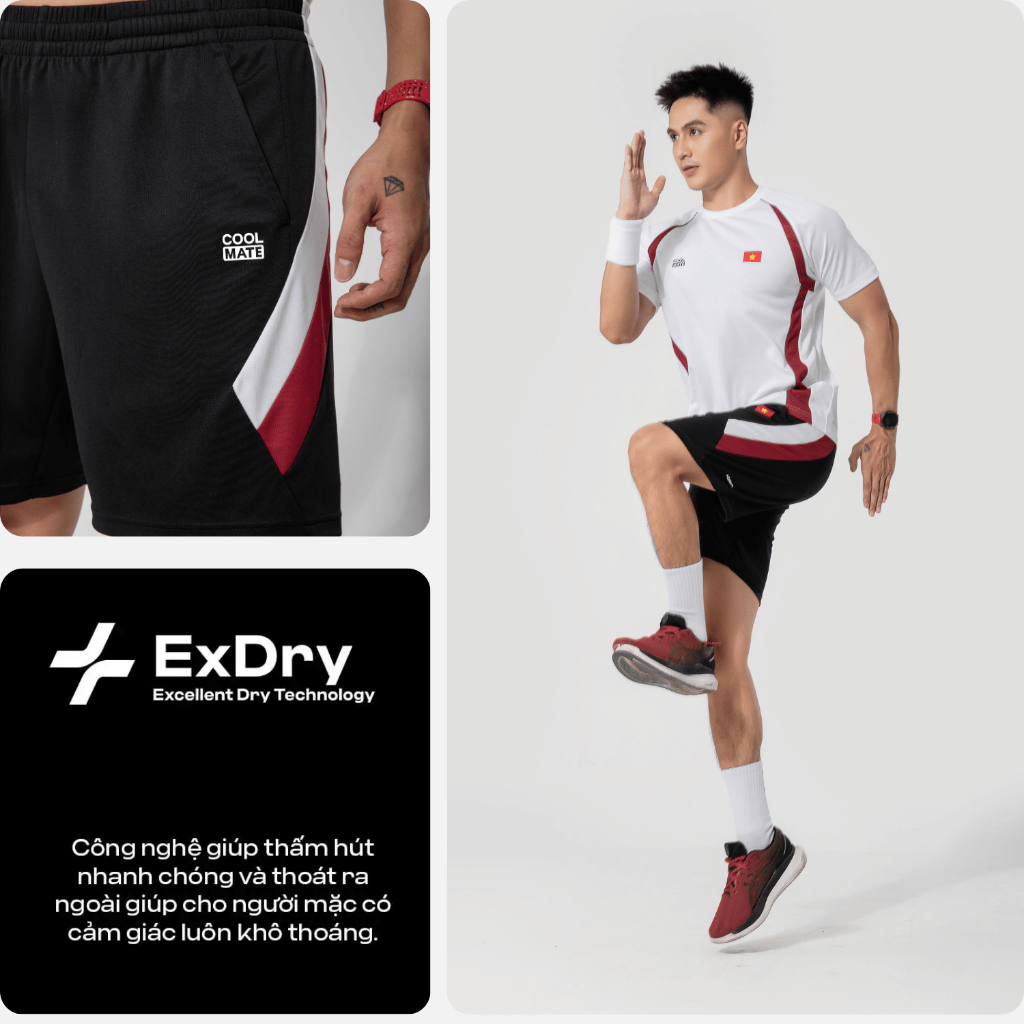 [MUA 4 GIẢM 20%]Áo thun thể thao nam Teamwear Pickleball Promax Flexline Active thoáng khí Coolmate