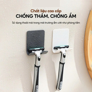 Combo 2 Móc Nhựa Treo Dao Cạo Râu, Móc Dán Tường Treo Ổ Cắm Điện Đồ Dùng Đa Năng Tặng Kèm Miếng Dán 3M 88519